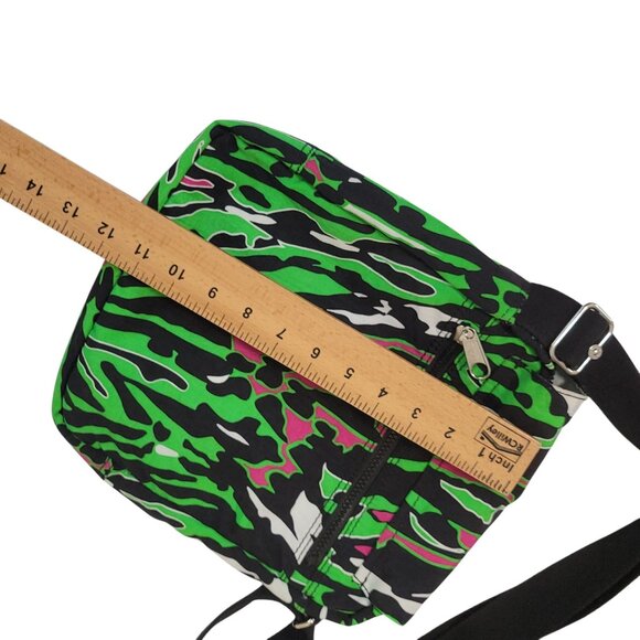 Kipling Lancelot Crossbody Bag Wild Green Zebra Print Adjustable Strap Retro - Picture 4 of 11